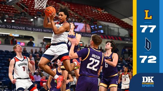 Dukes stick together despite getting 'hit right in the mouth' taken at UPMC Cooper Fieldhouse (Duquesne)